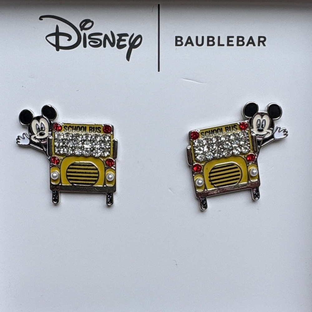 BaubleBar Disney Mickey Mouse School Bus Earrings